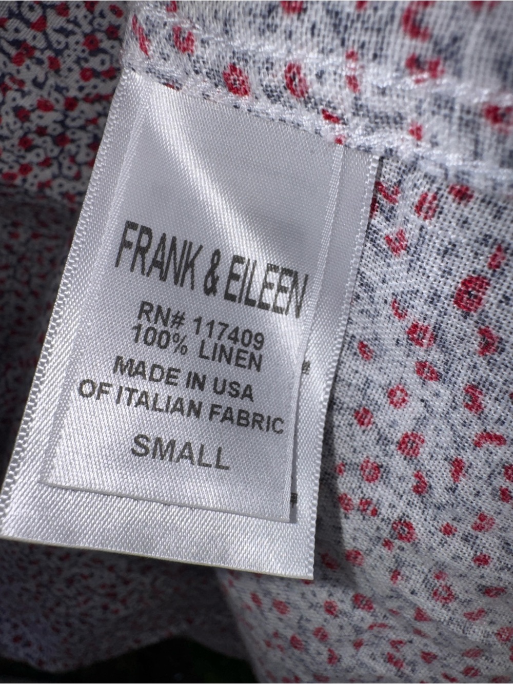 Frank & Eileen ‘Mary’ Shirtdress Womens  Italian Linen Dress Size Small - Picture 4 of 10